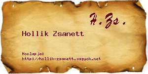 Hollik Zsanett névjegykártya
